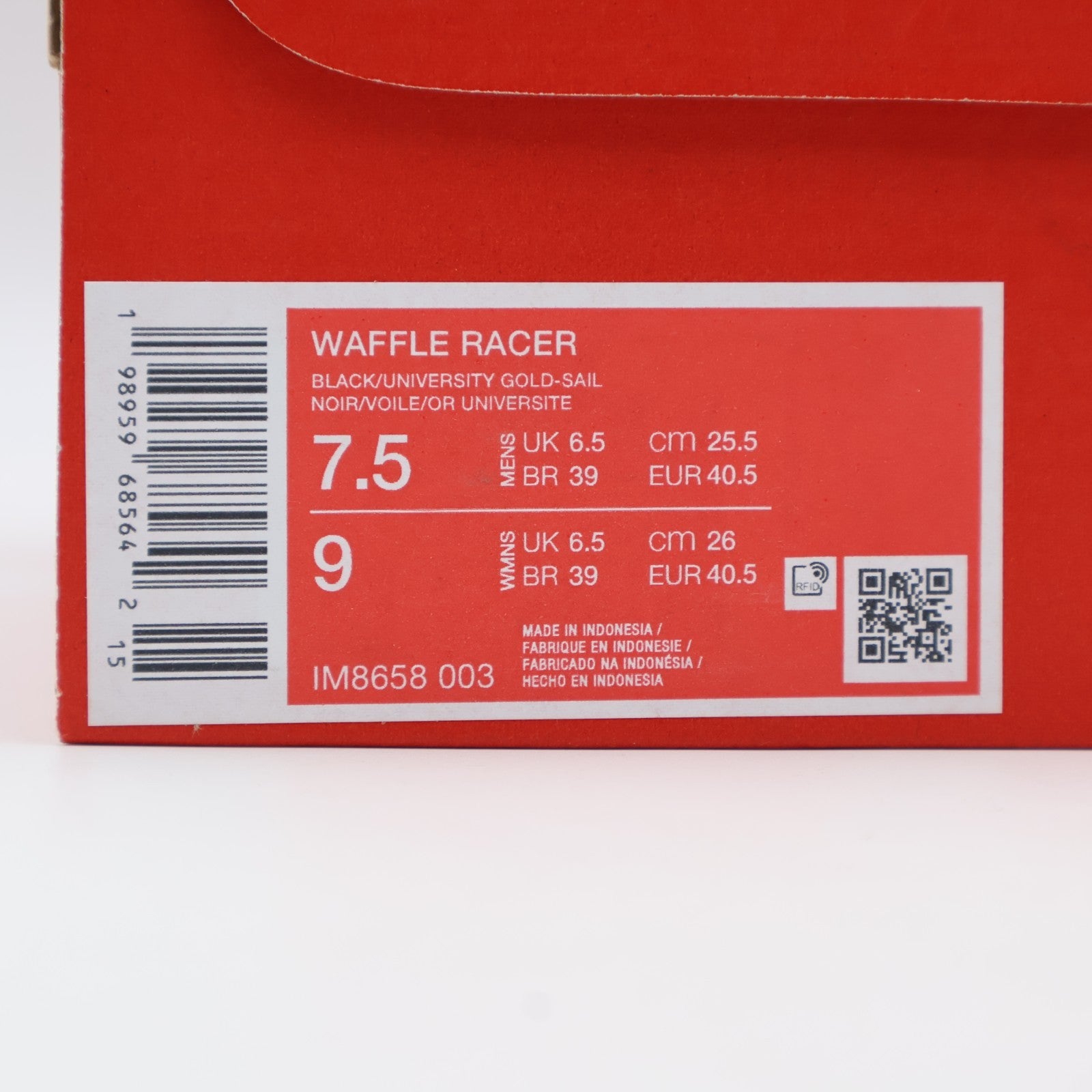 IM8658-003 Nike Waffle Racer "Black/University Gold" (Men's)
