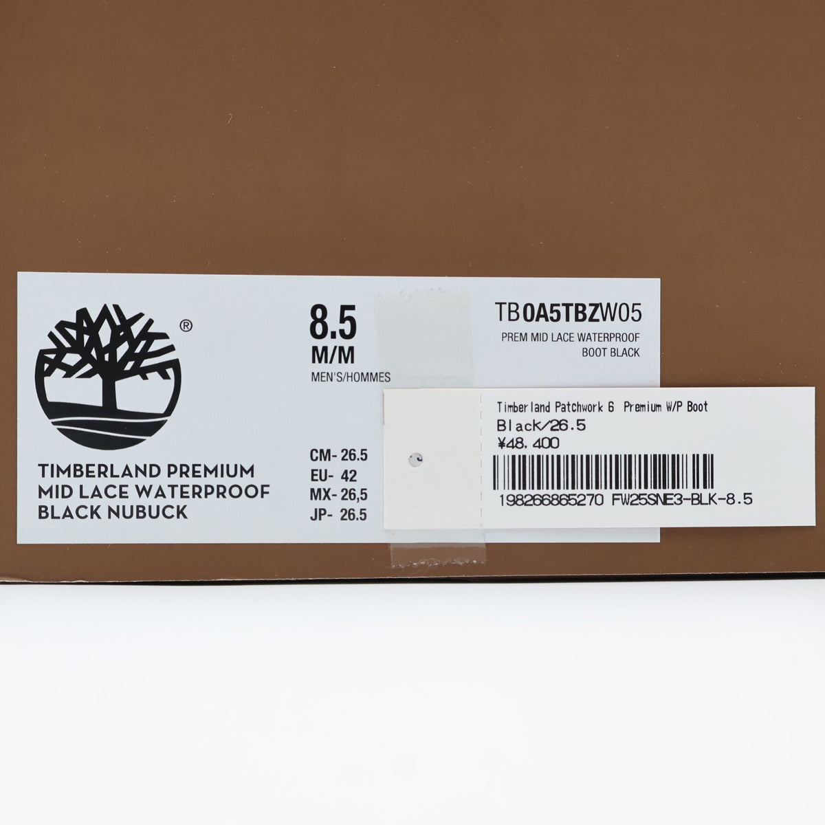 TB0A5TBZW05 Supreme Timberland Patchwork 6 Inch Premium Boot Black (Men's)