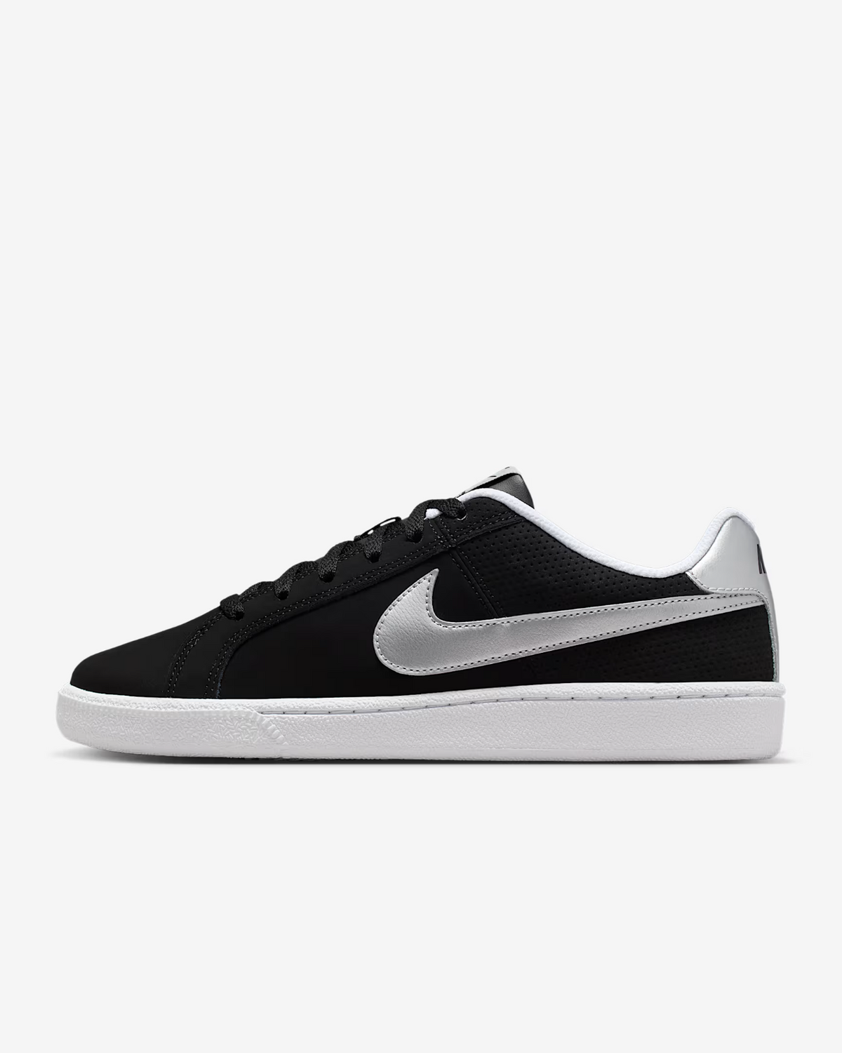 749867-001 Nike Women's Court Royale Black White Metallic Silver (Women's)