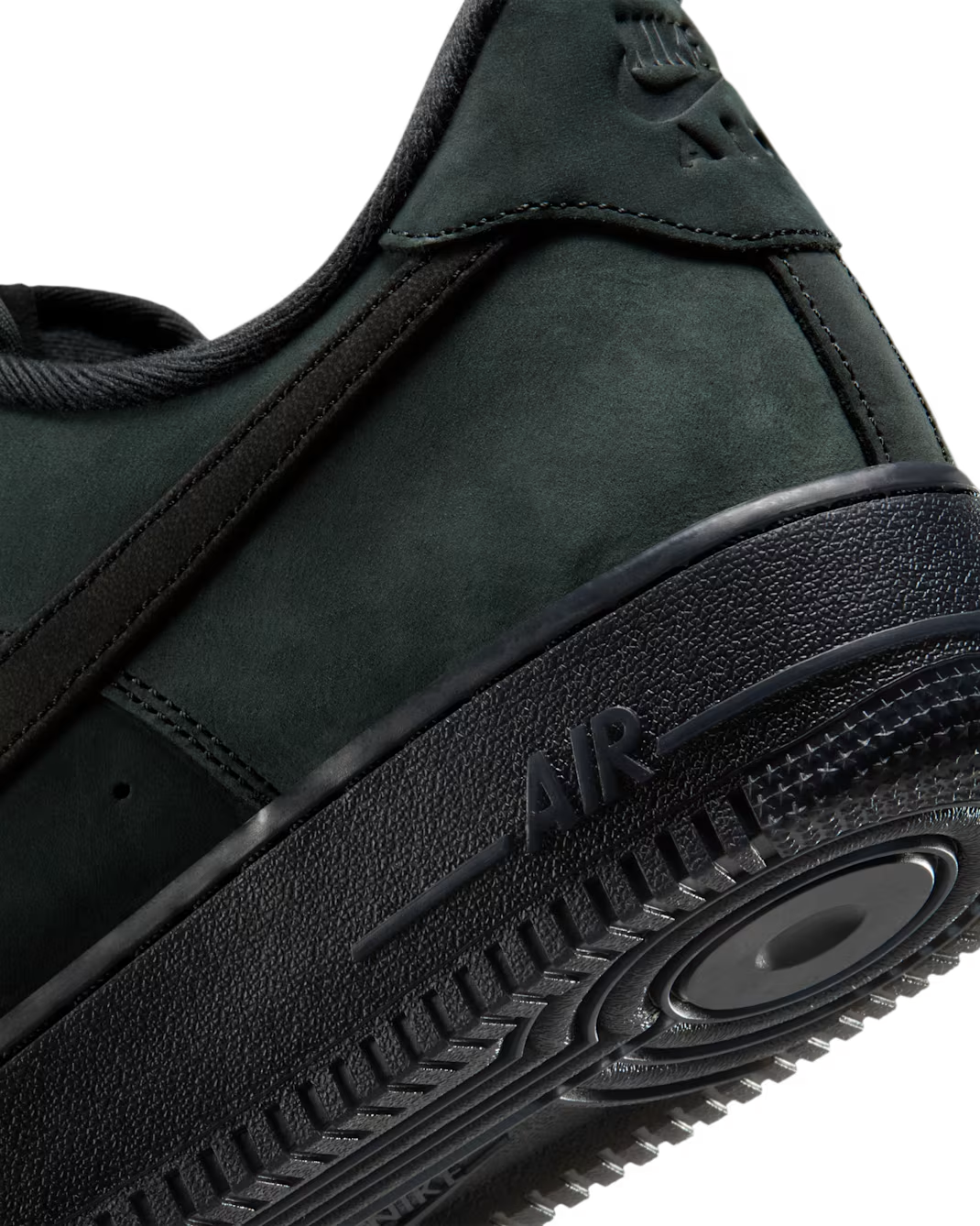 CJ9179-001 Nike Air Force 1 Black Nubuck (Men's)