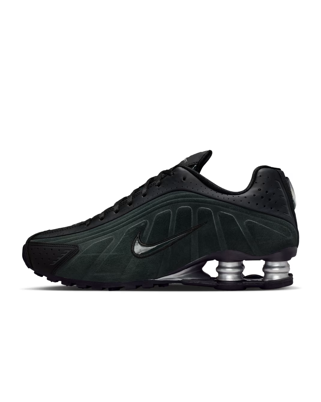 HQ7739-002 Nike Shox R4 Black Suede (Women's)