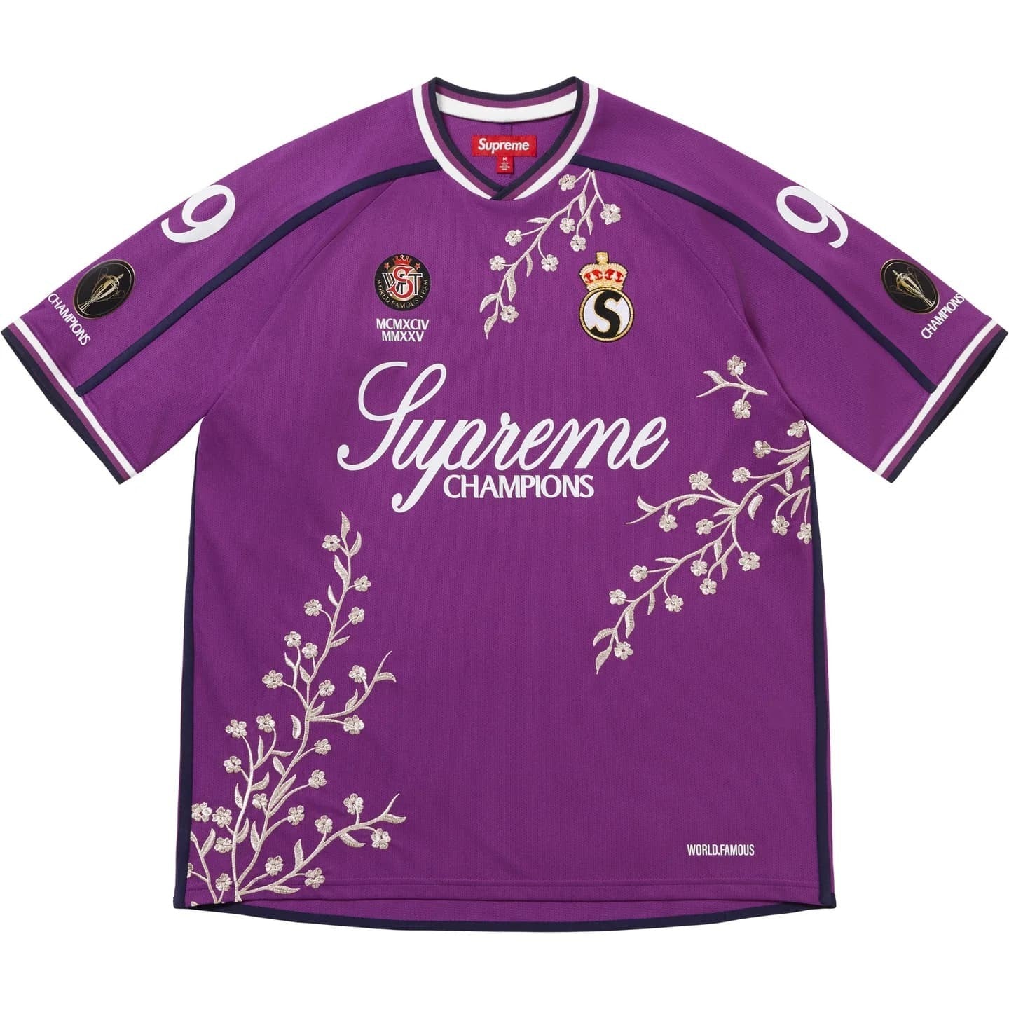Supreme Floral Soccer Jersey Purple