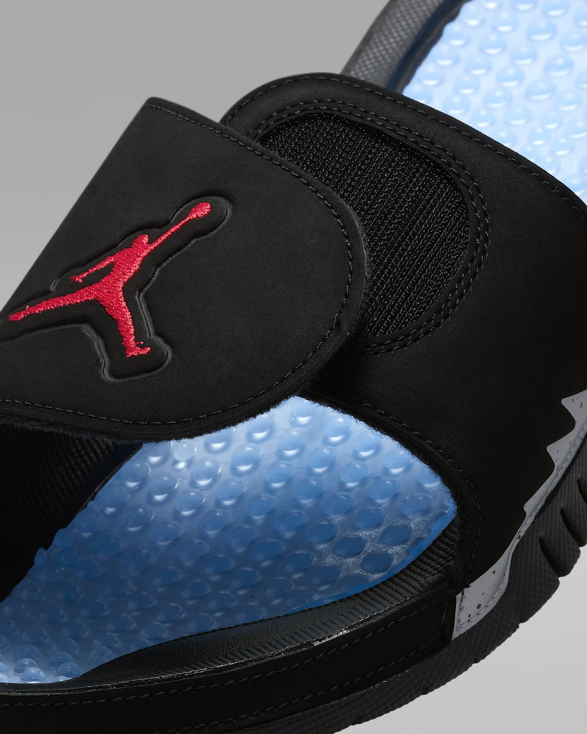 555501-061 Nike Jordan Hydro 5 Retro Slide Black Silver Fire Red (Men's)