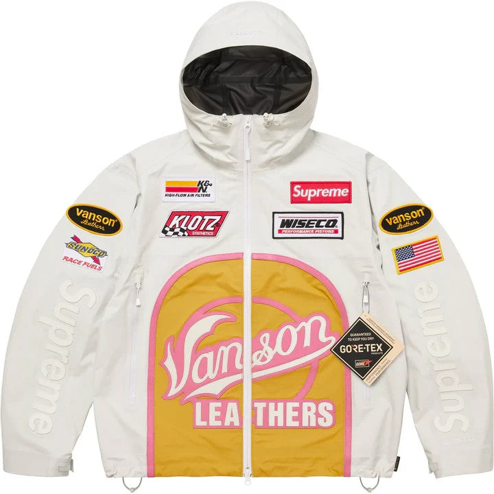 Supreme Vanson Leathers GORE-TEX Shell Jacket White