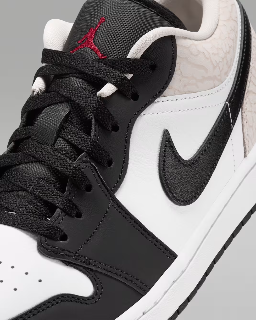 IQ5490-007 Nike Air Jordan 1 Low SE "Black/White/Light Orewood Brown" (Men's)