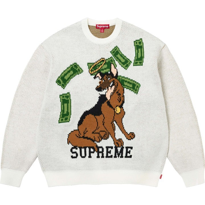 Supreme All Dogs Go To Heaven Sweater White