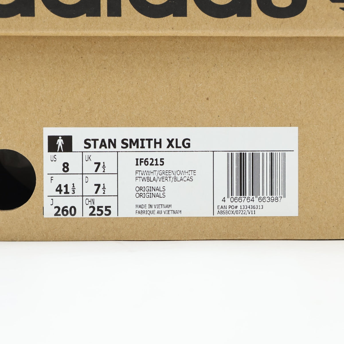 IF6215 adidas Originals Stan Smith XLG White Green (Men's)