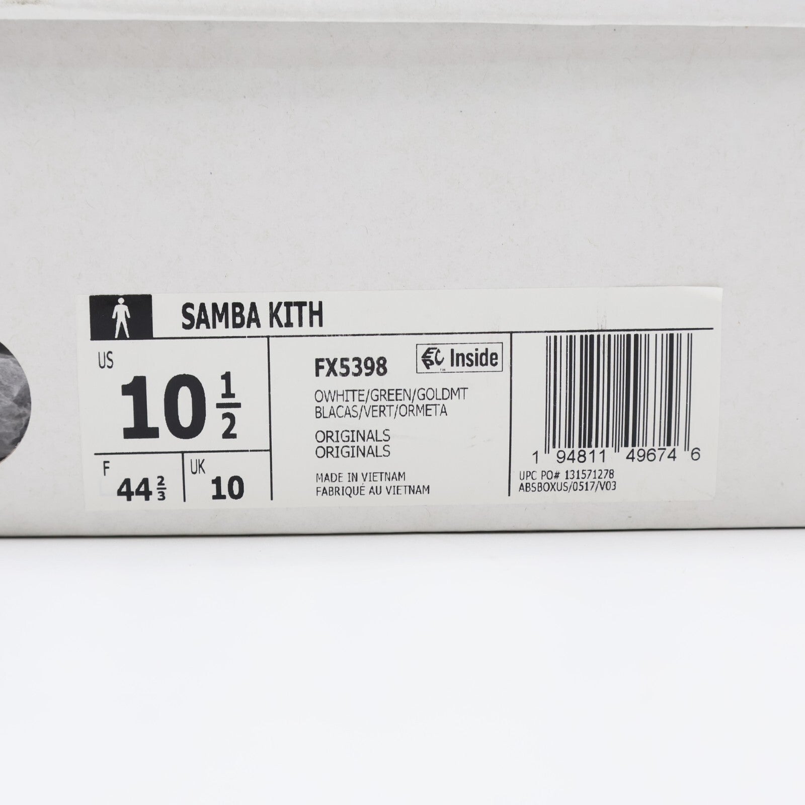 FX5398 KITH adidas Originals Samba OG White Green (Men's)