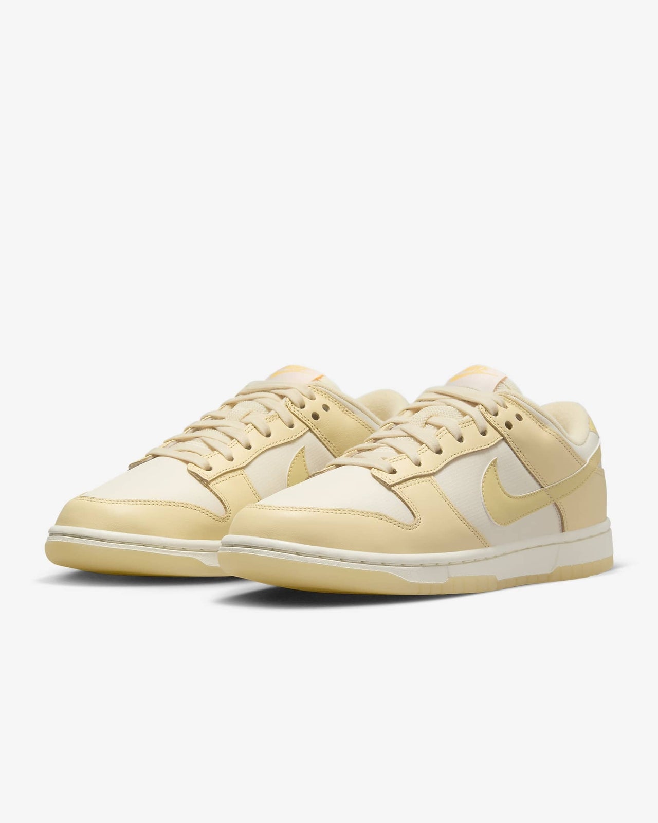 FZ2552-100 Nike Dunk Low Muslin Pale Ivory Laser Orange Team Gold (Women's)