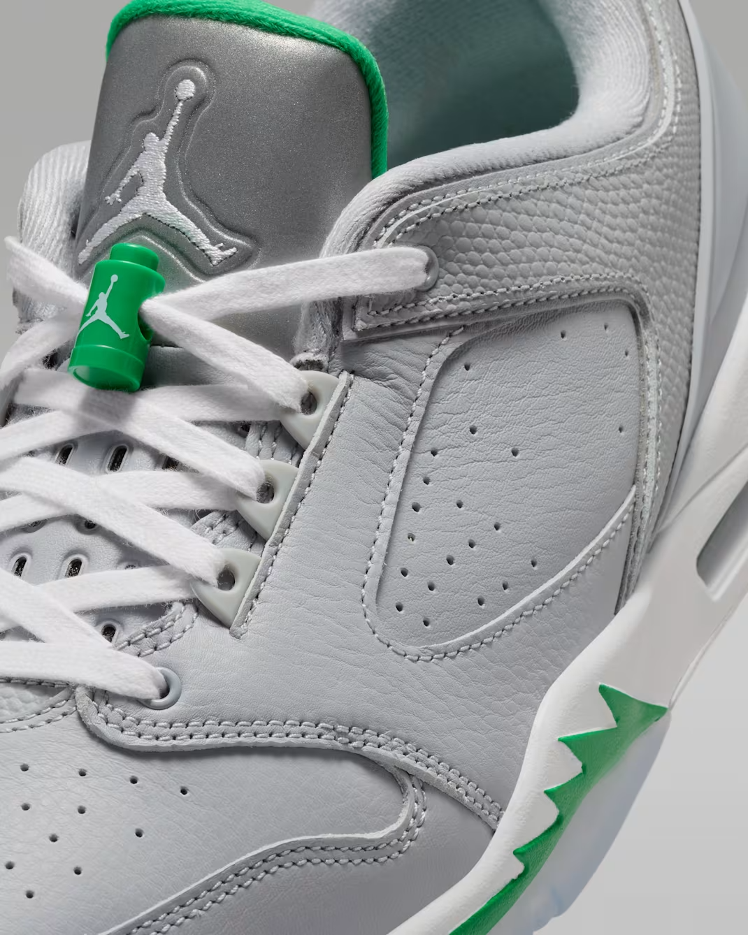 IH2047-001 Nike Jordan Sixty Plus Low Wolf Grey Lucky Green (Men's)