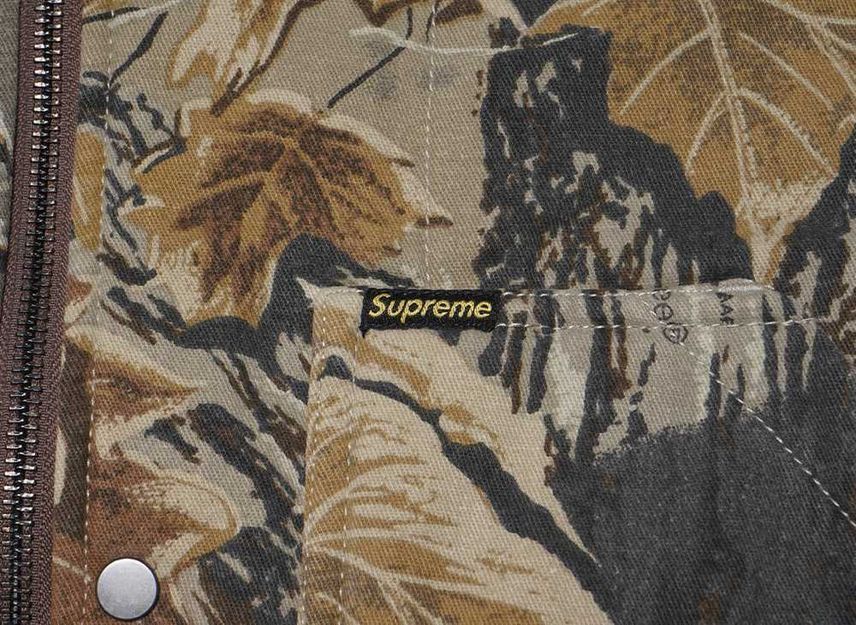 Supreme RealTree Reversible Quilted Work Jacket Snow Camo