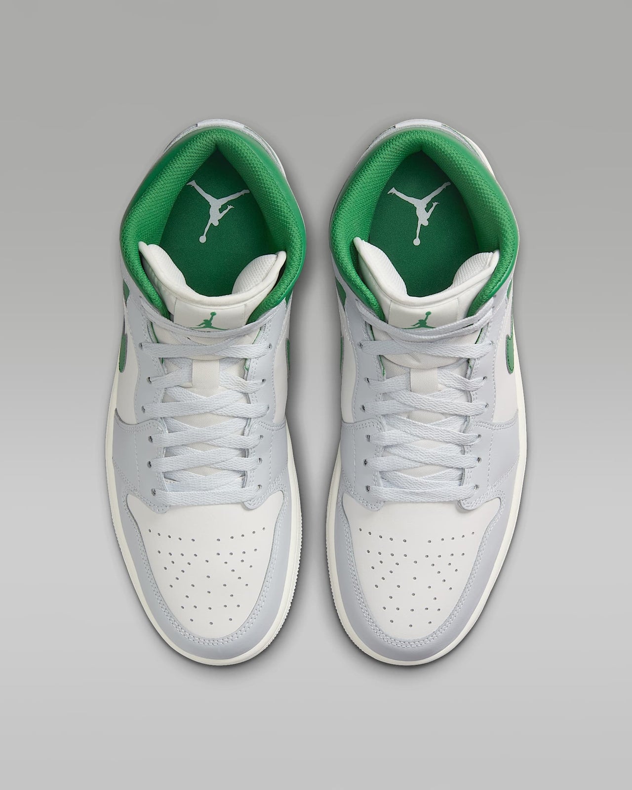 DQ8426-142 Nike Air Jordan 1 Mid Summit White Pure Platinum Sail Pine (Men's)