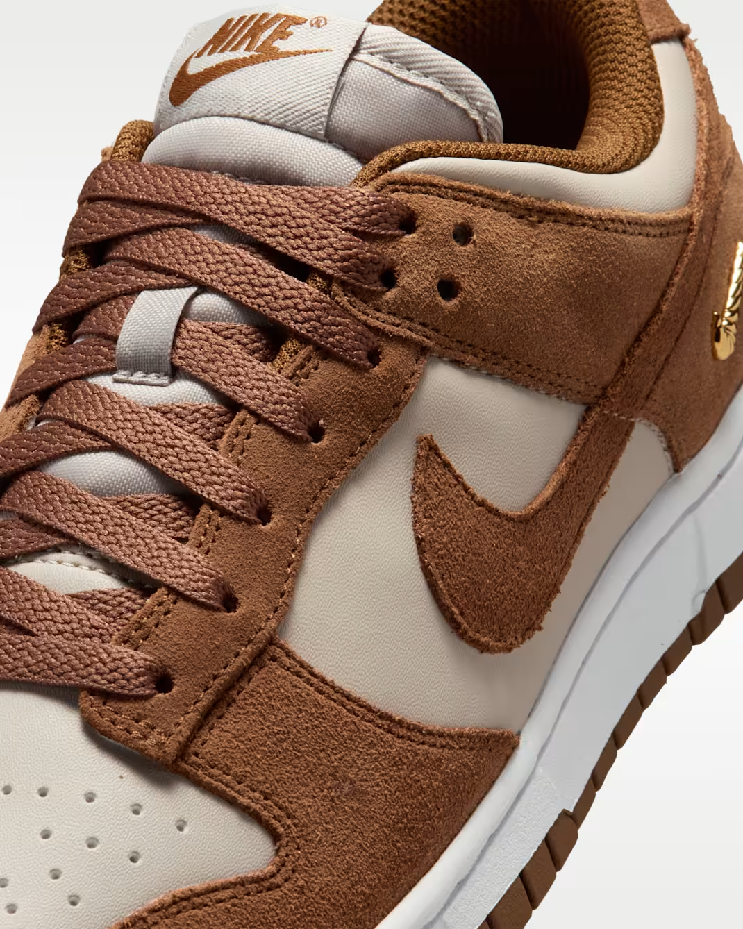 IO4244-200 Nike Dunk Low Suede "Light British Tan/Cream 2" (Women's)