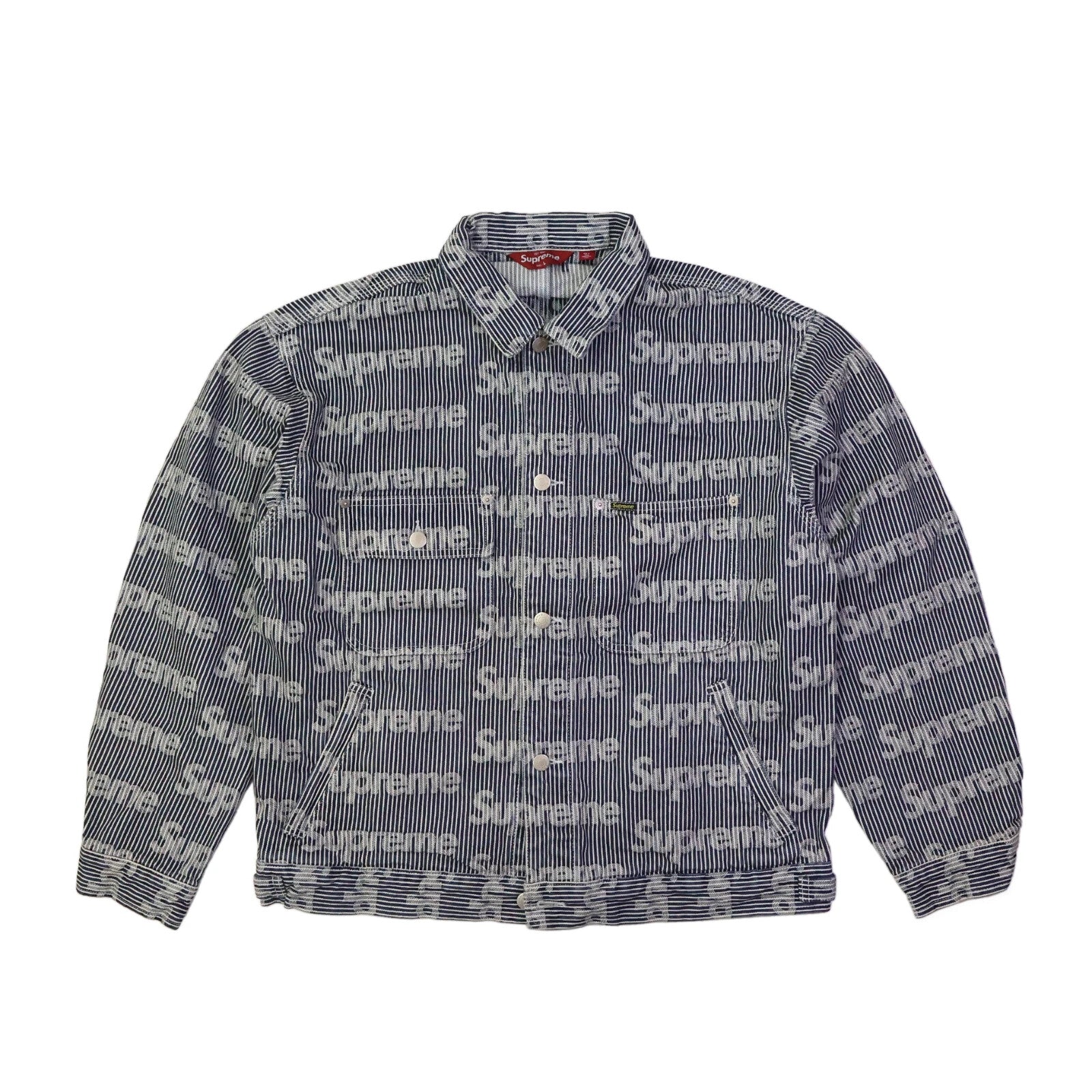 Supreme Denim Chore Trucker Jacket Stripe
