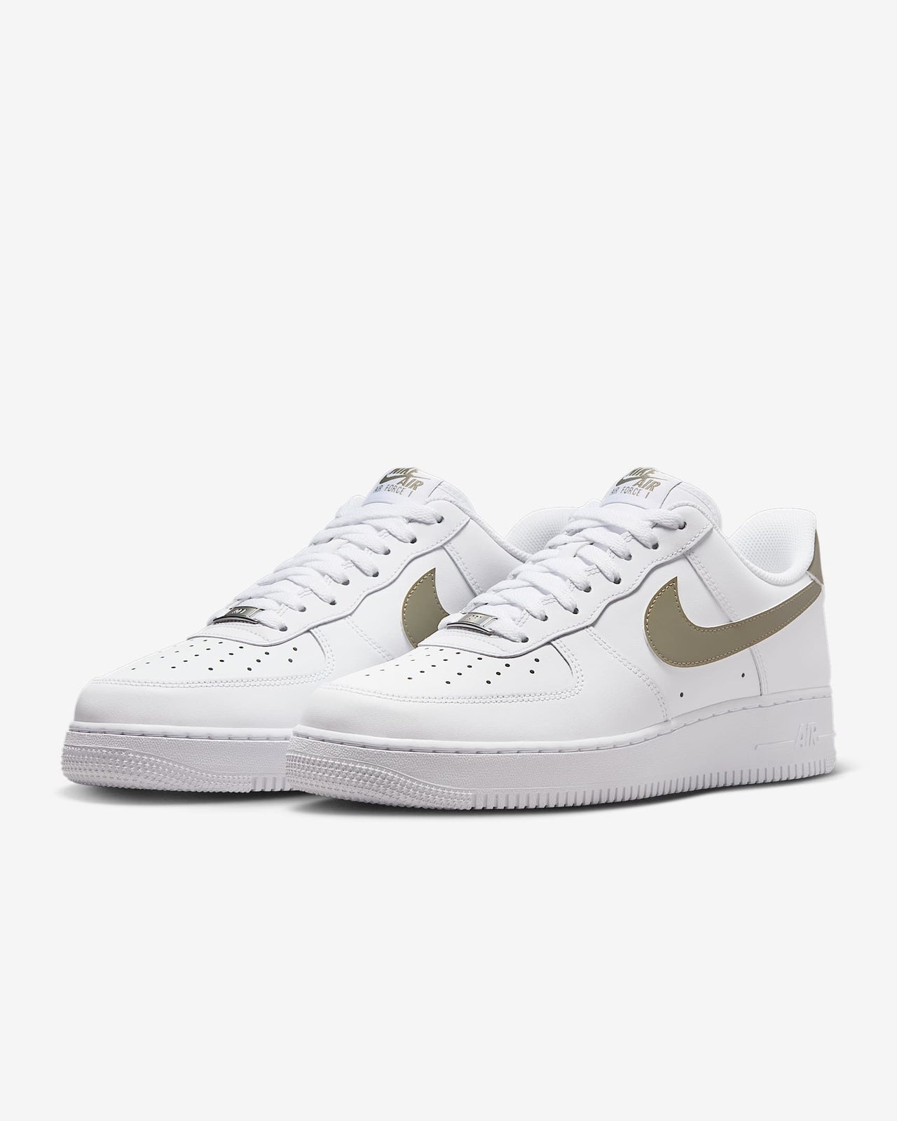 FJ4146-116 Nike Air Force 1 Low '07 White Light Army (Men's)