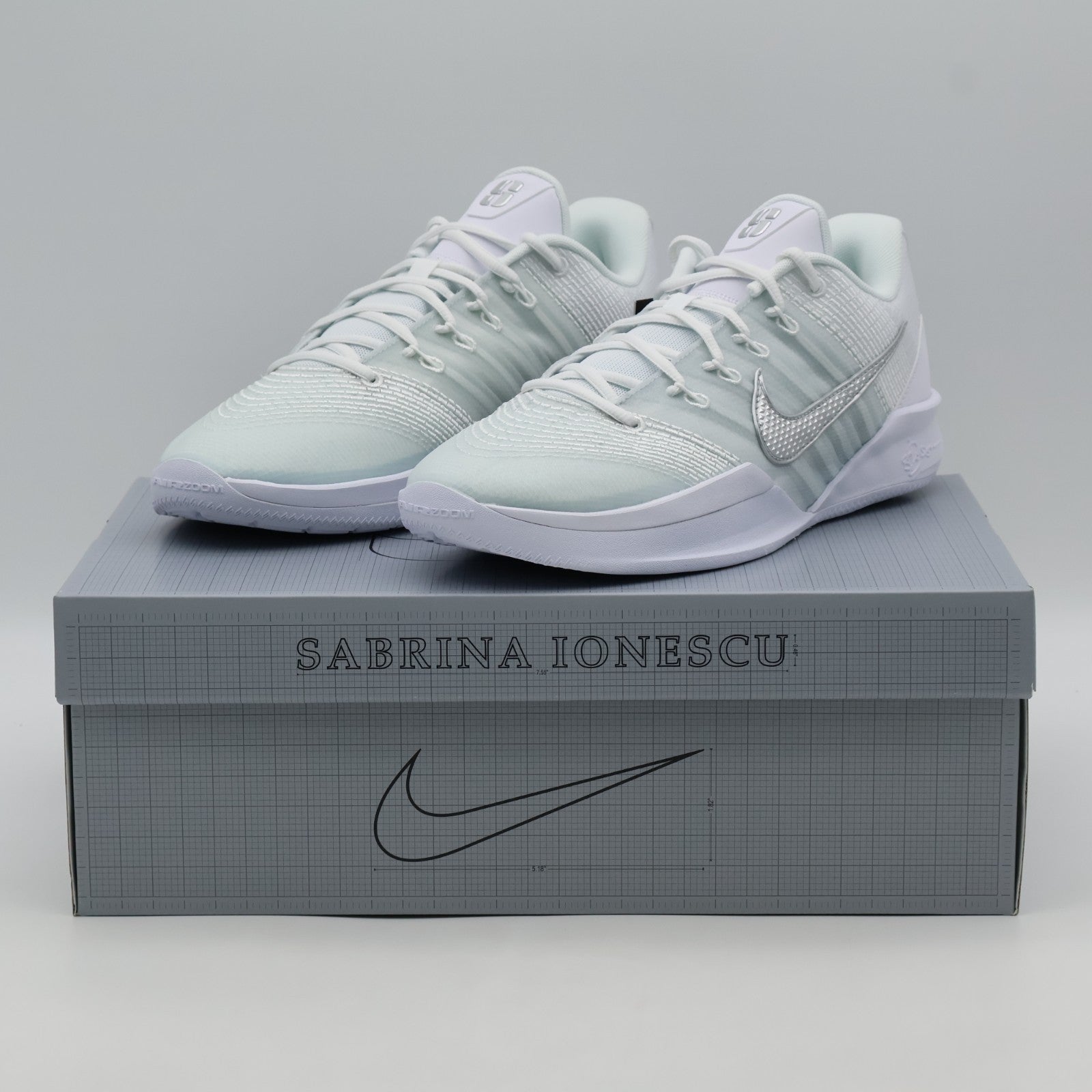HF2882-101 Nike Sabrina 3 White Mint Foam Ice Cold Metallic Silver (Women's)