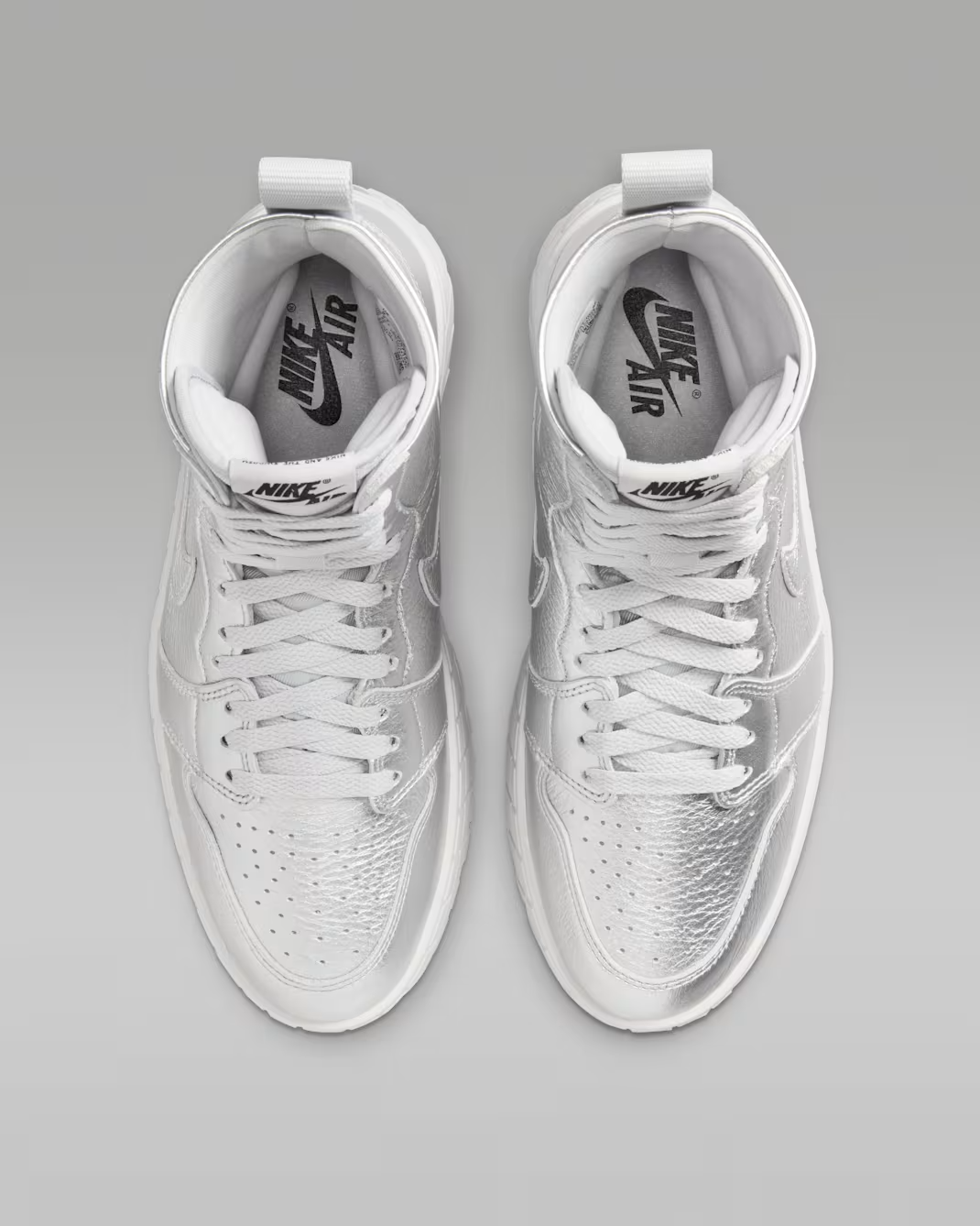 FJ5737-002 Nike Air Jordan 1 Brooklyn Metallic Silver (Women's)