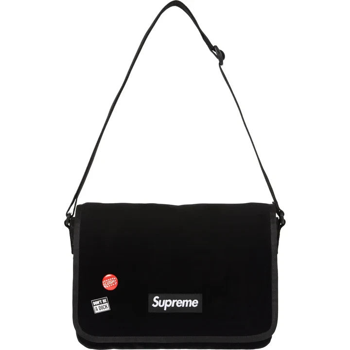 Supreme Velvet Small Messenger Bag Black