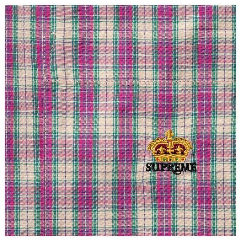 Supreme Mini Plaid Shirt Pink