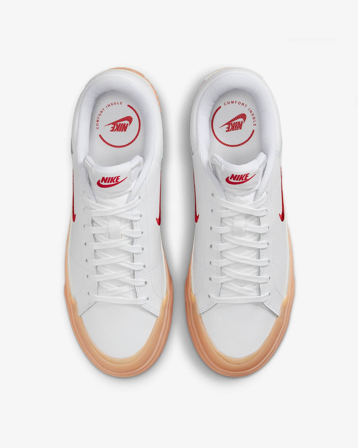 FV5526-103 Nike Court Legacy Lift White Gum Yellow Sail University Red (Women's)