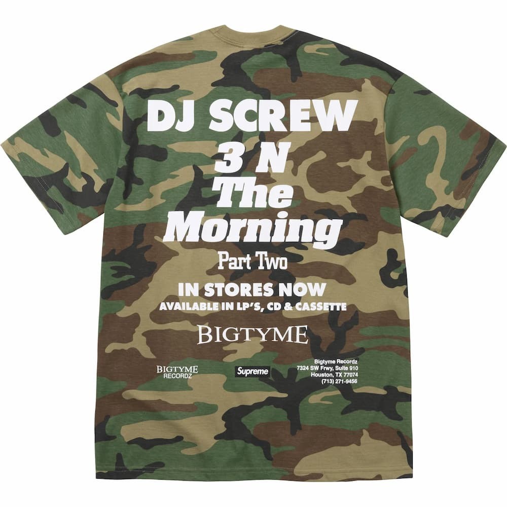 Supreme DJ Screw SUC Tee Woodland Camo