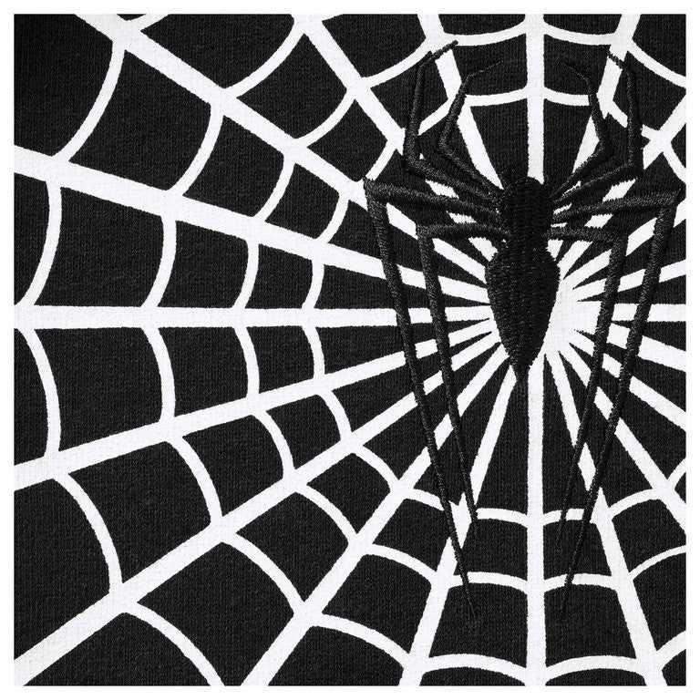 Supreme x Vanson Leathers Spider-Man Zip Up Hooded Sweatshirt Black
