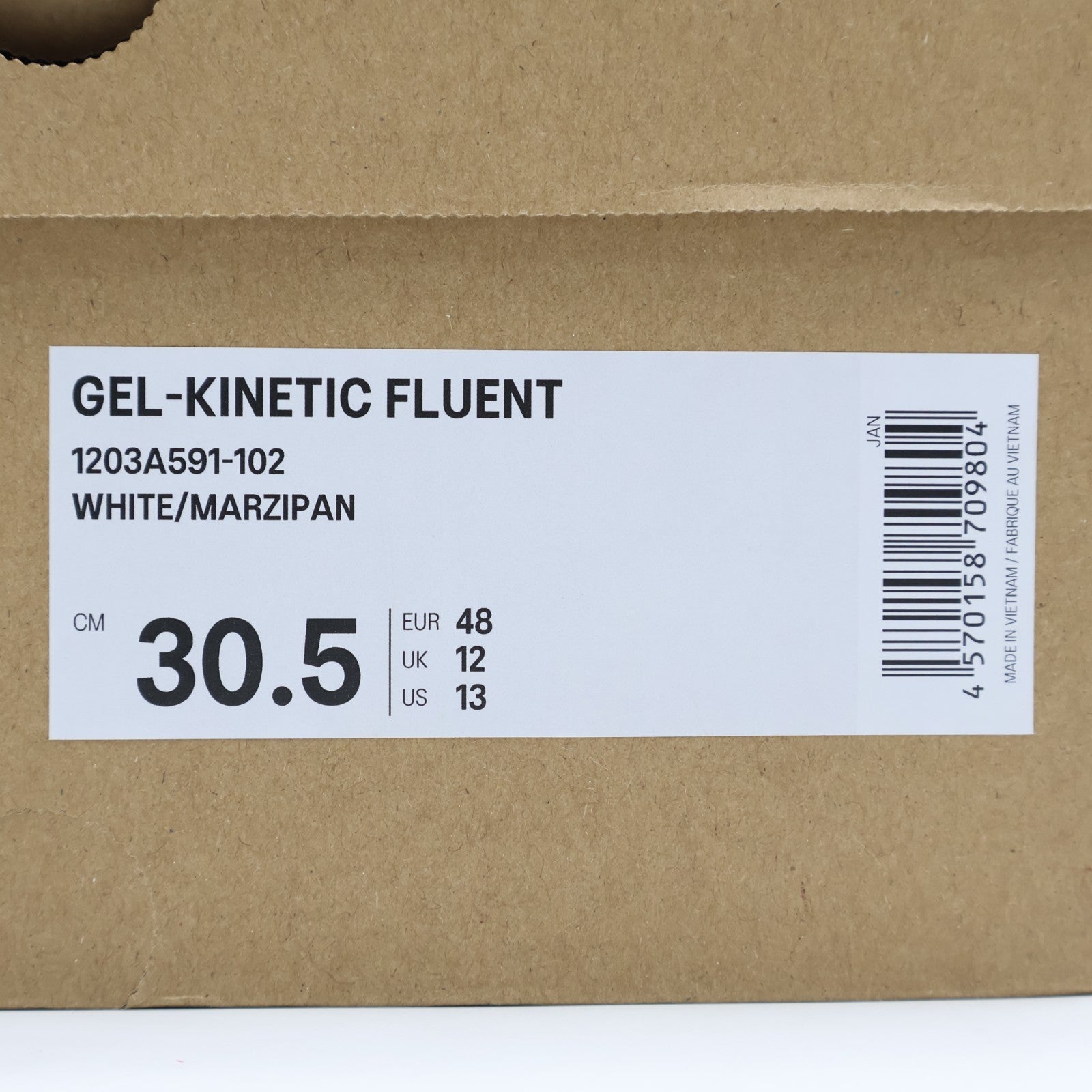 1203A591-102 Asics Gel-Kinetic Fluent White Marzipan (Men's)