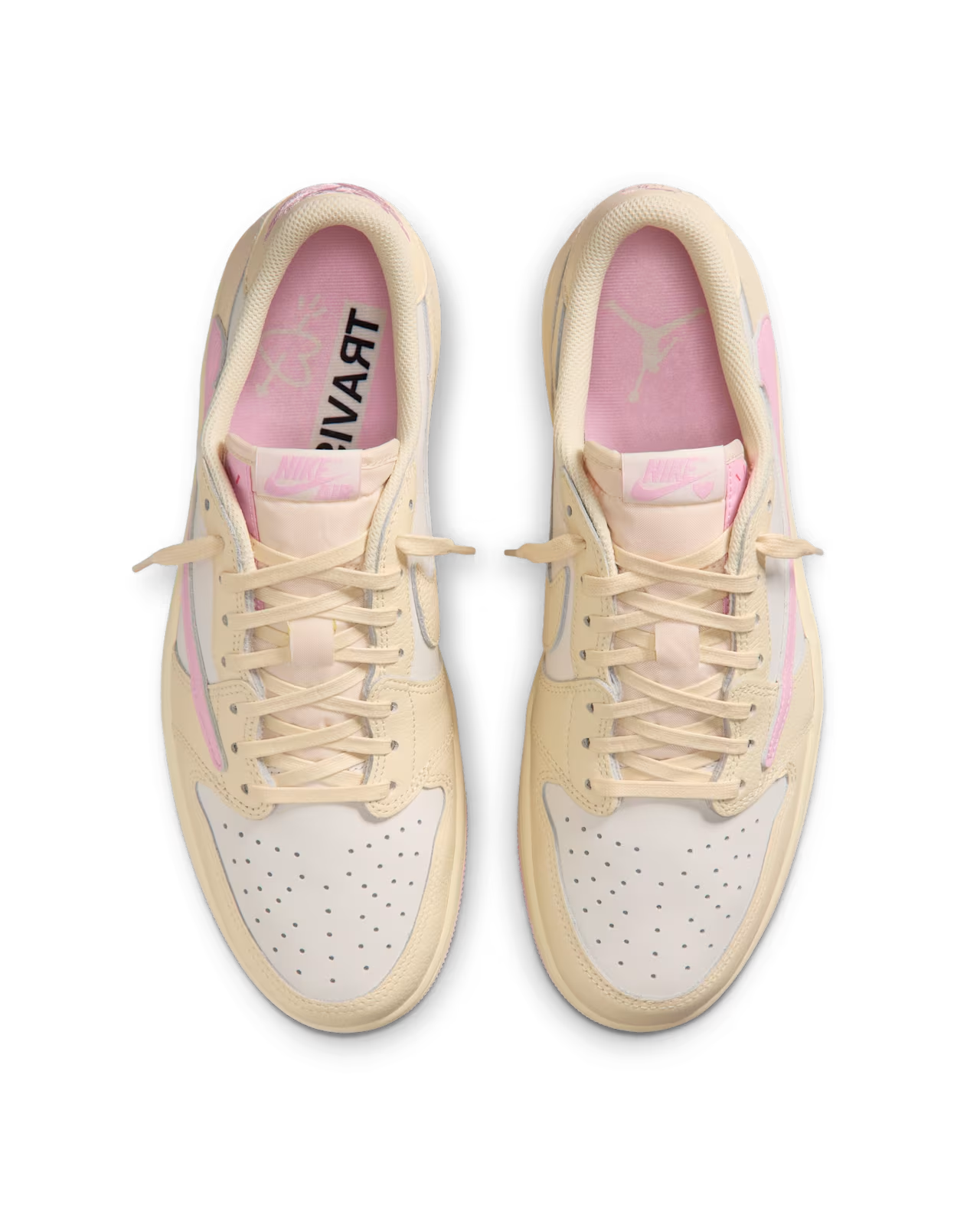 IQ7604-100 Travis Scott Ã Nike Air Jordan 1 Retro Low OG"Muslin/Shy Pink"(Men's)