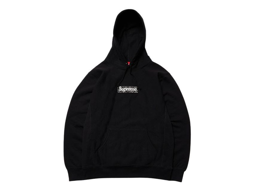 Supreme Bandana Box Logo Hooded Sweatshirt Black