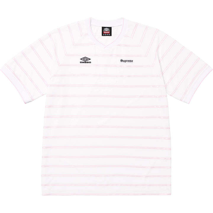 Supreme Umbro Stripe Soccer Jersey White