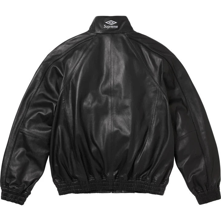 Supreme Umbro Leather Track Jacket Black