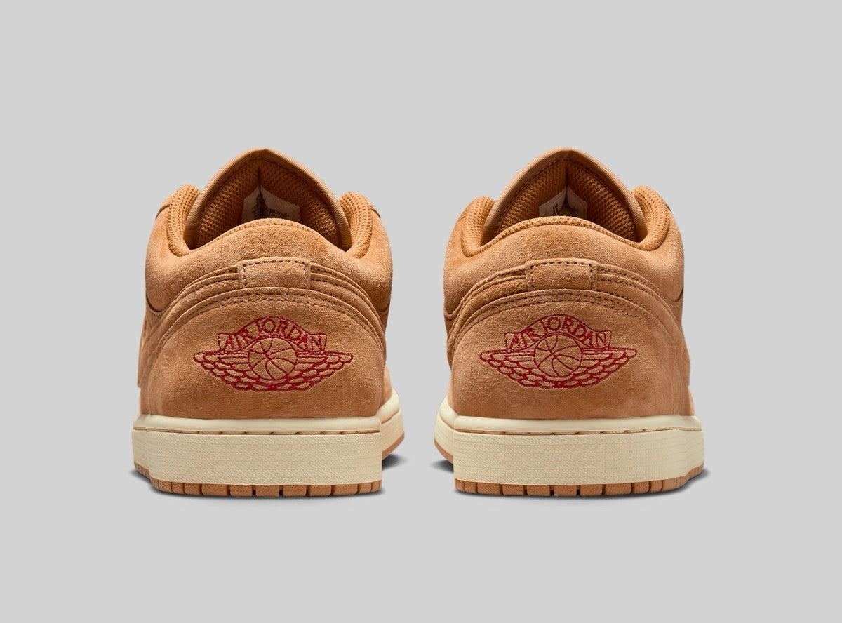 HV4089-200 NIKE AIR JORDAN 1 LOW FLAX VARSITY RED MUSLIN (Men's)