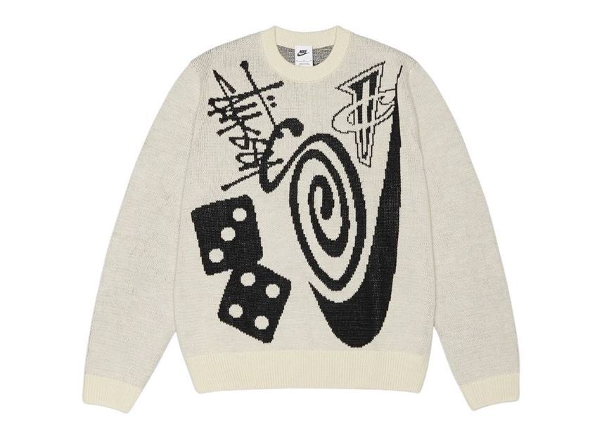 Stussy Nike Icon Knit Sweater Natural