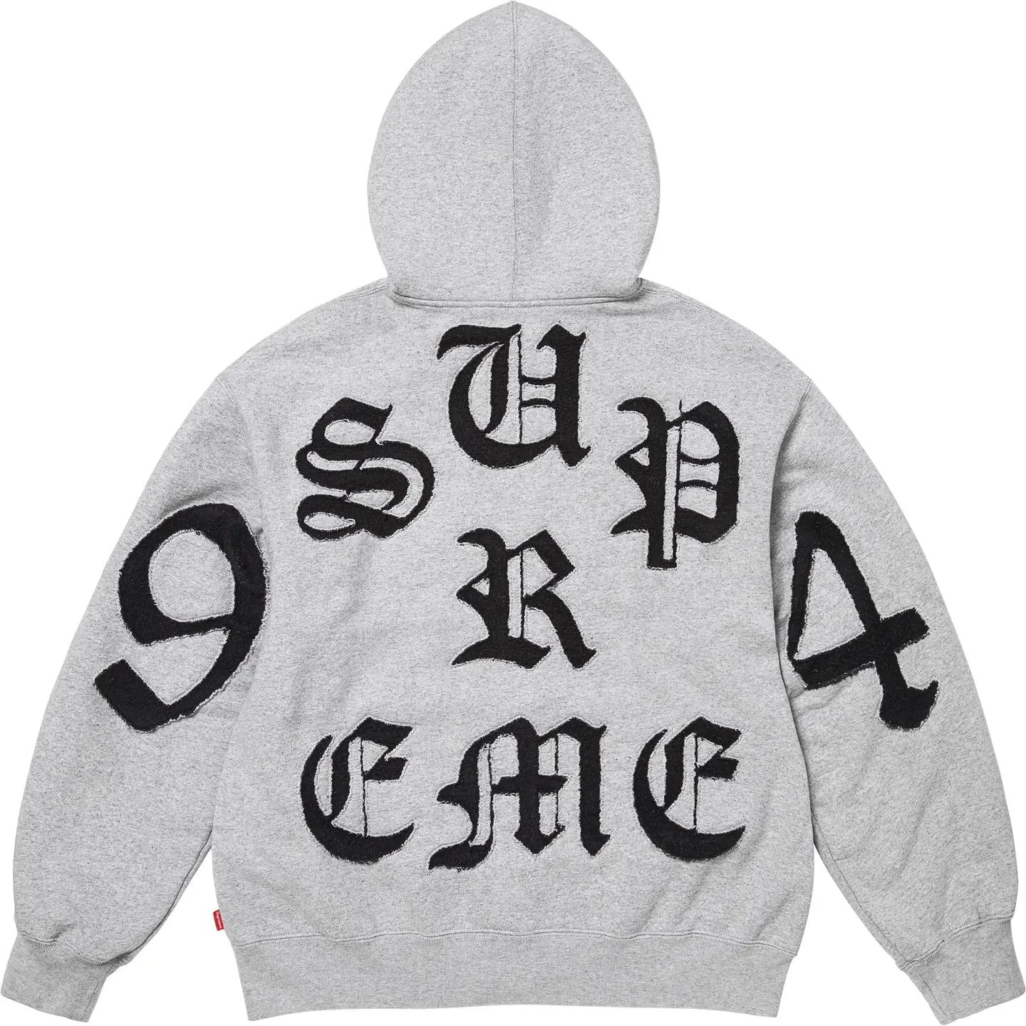 Supreme Cut Out Zip Up Hooded Sweatshirt Heather Grey
