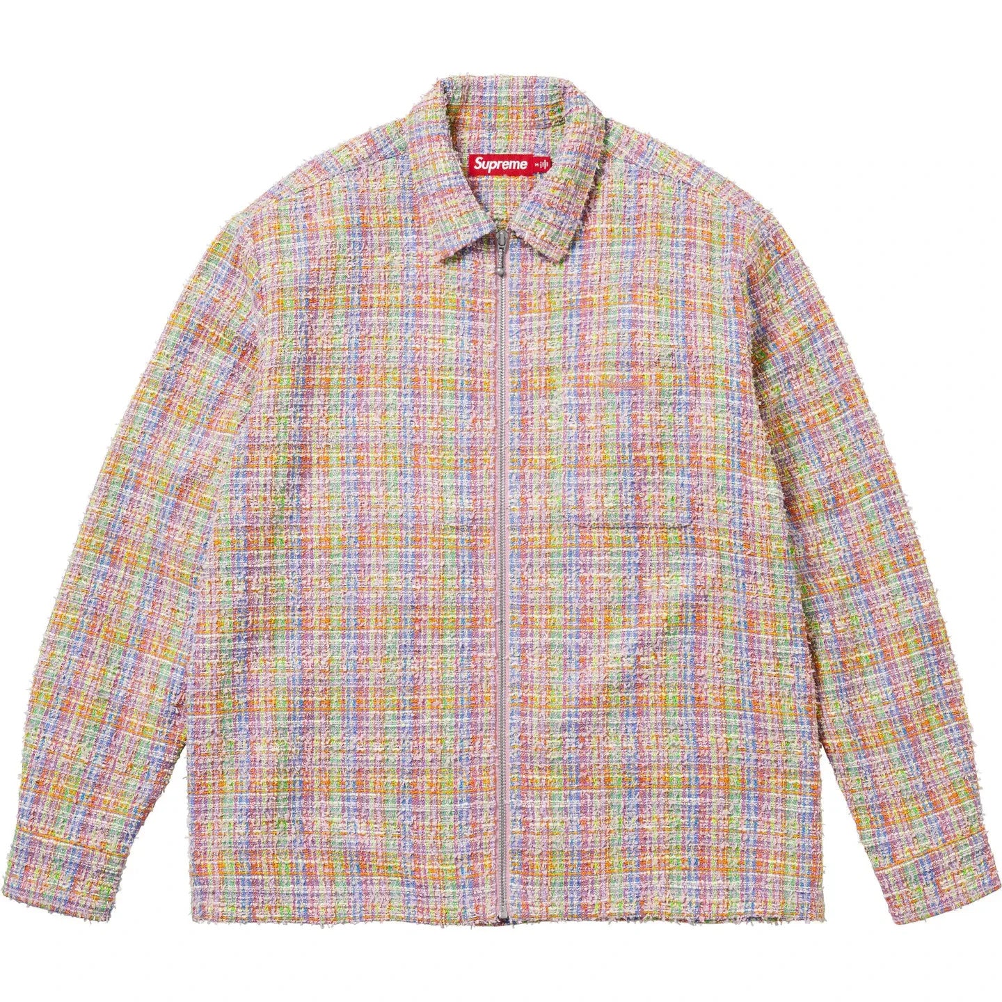 Supreme Boucle Zip Up Shirt Multicolor