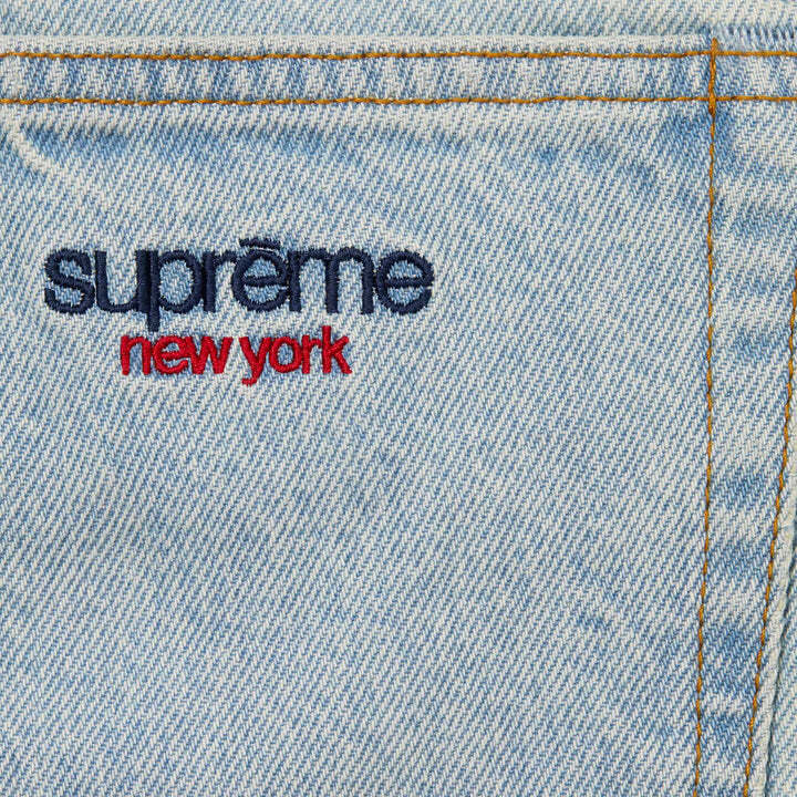 Supreme Baggy Denim Short Light Washed Indigo