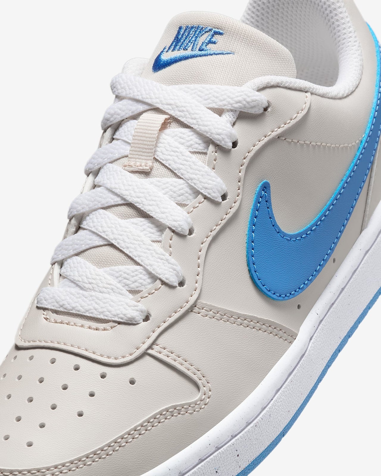 DV5456-120 Nike GS Court Borough Low Recraft Light Orewood Brown White Blue Bey