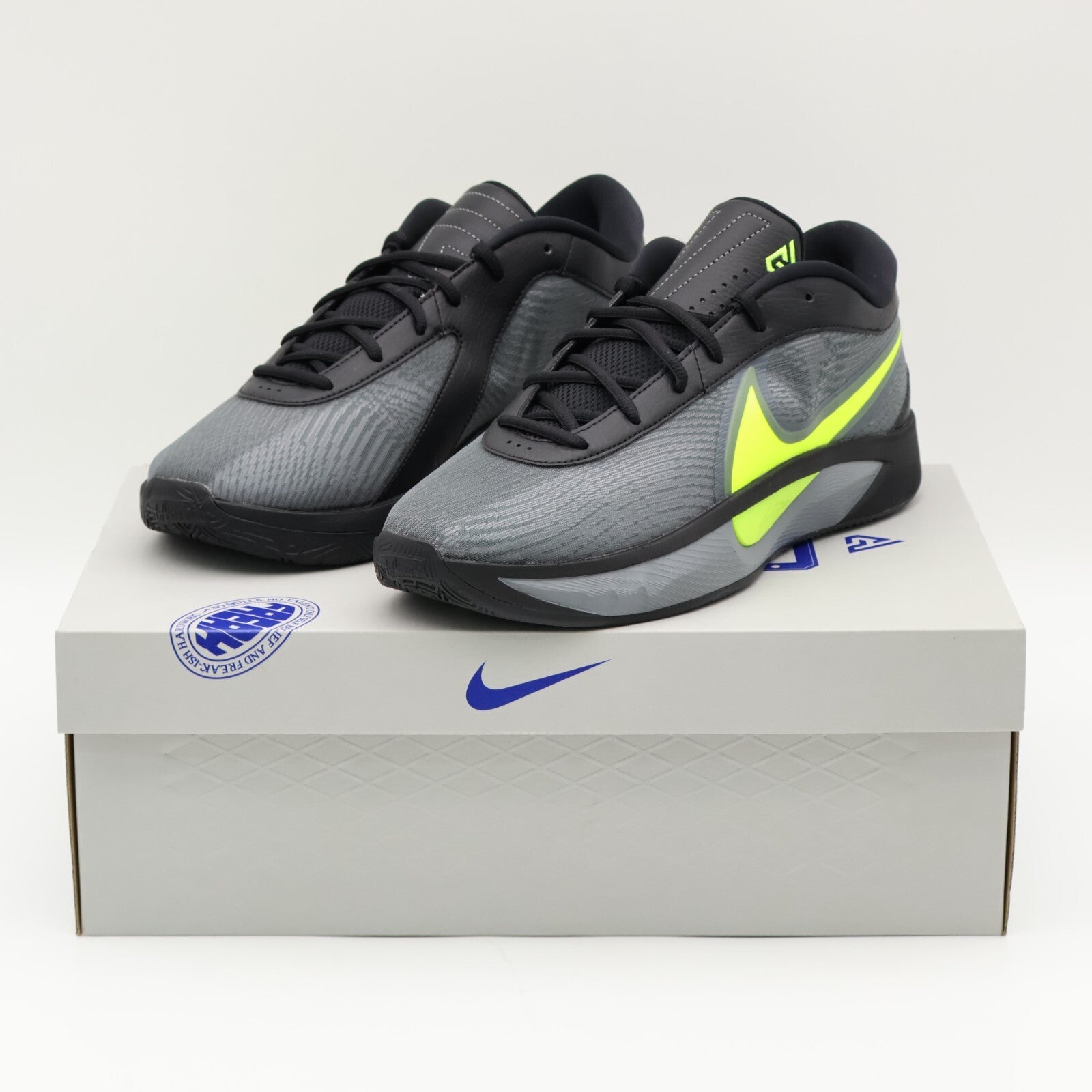 FJ7807-001 Nike Giannis Freak 6 Vibrancy Black Cool Grey Stadium Green (Men's)