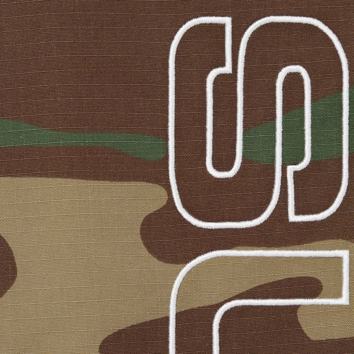 Supreme Spellout Embroidered Ripstop Track Pant Woodland Camo
