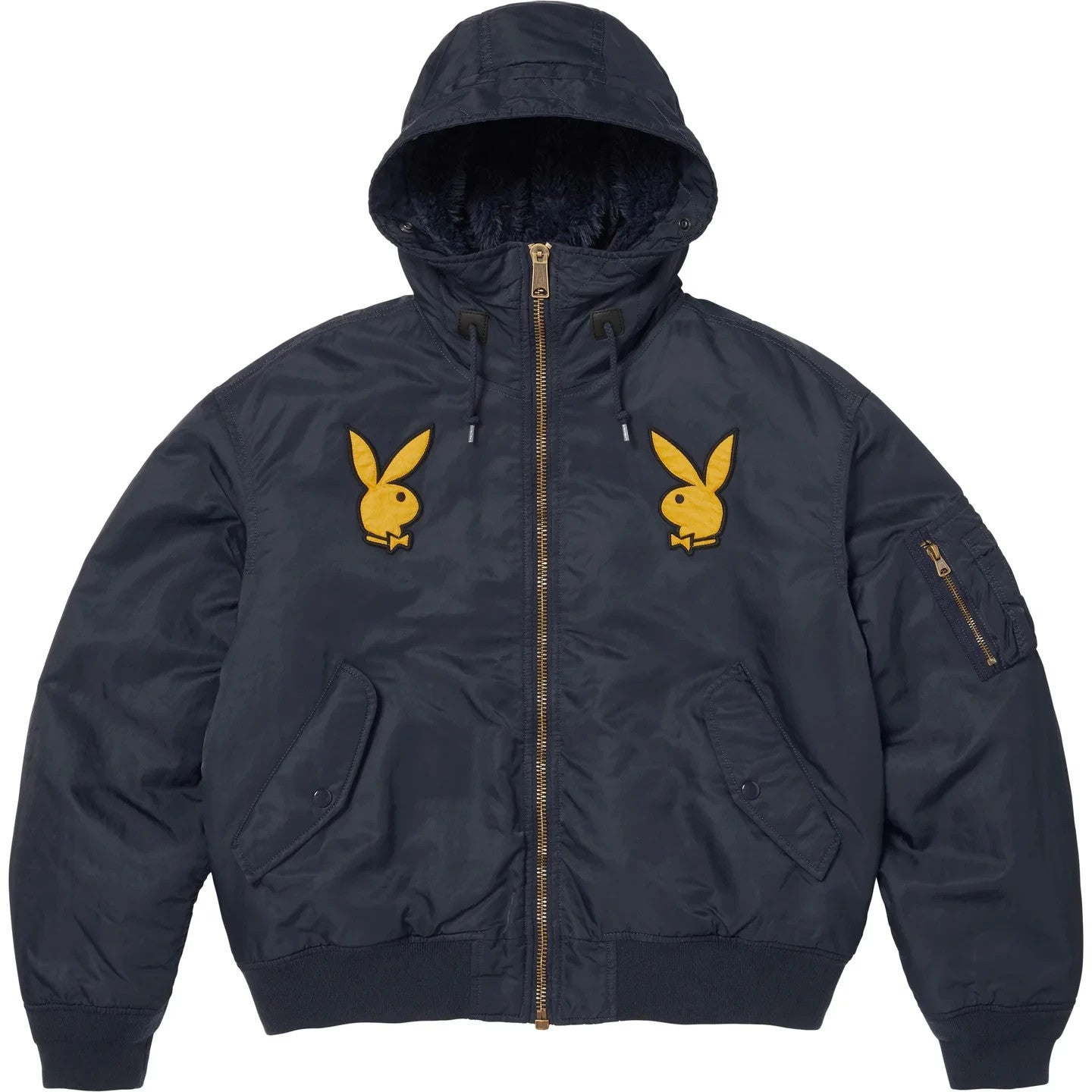 Supreme x Playboy Hooded MA-1 Navy