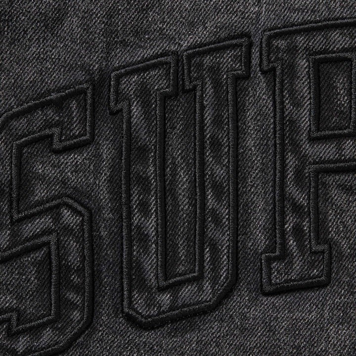 Supreme Shearling Lined Denim Work Shirt Black