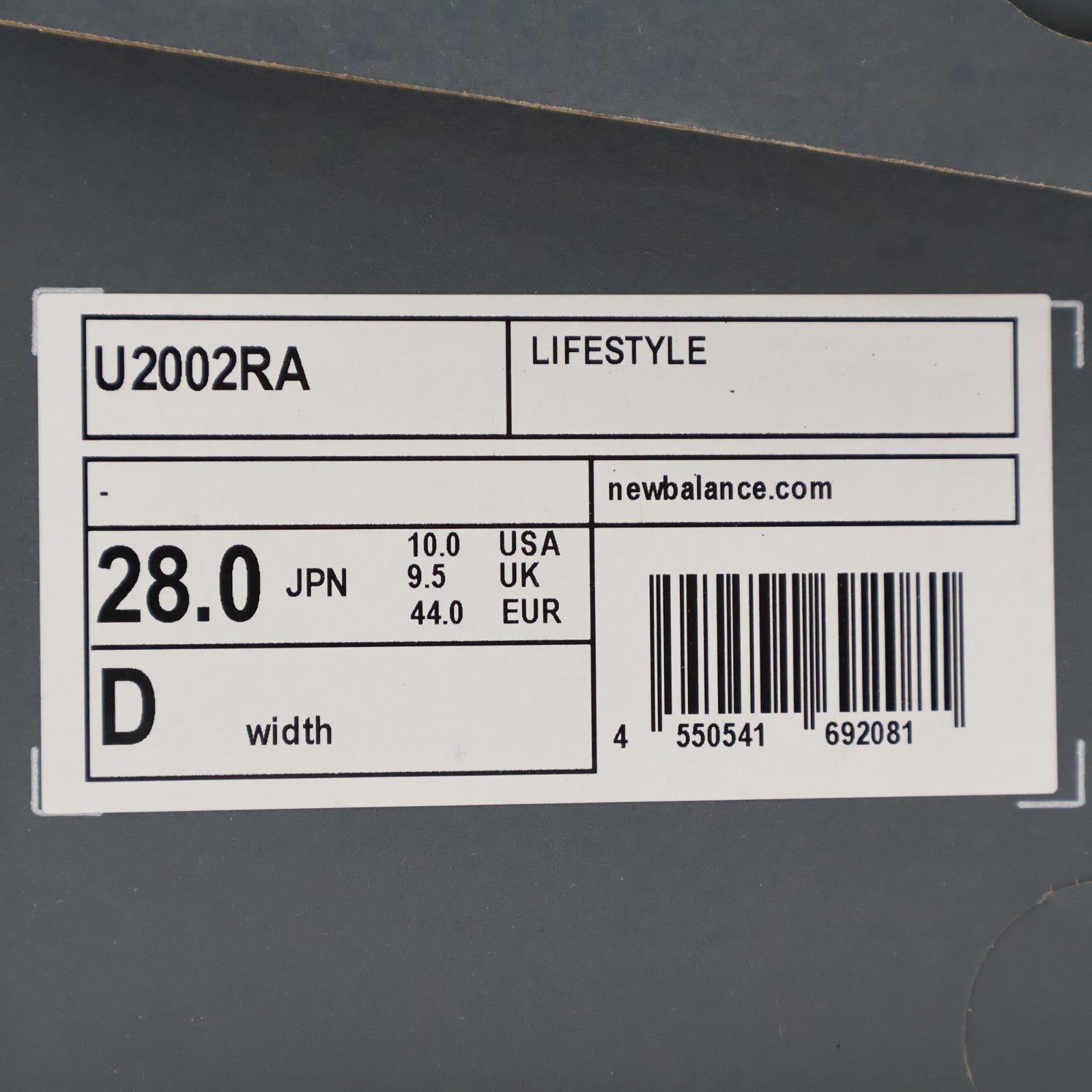 U2002RA New Balance 2002R  Dark Grey (Men's)