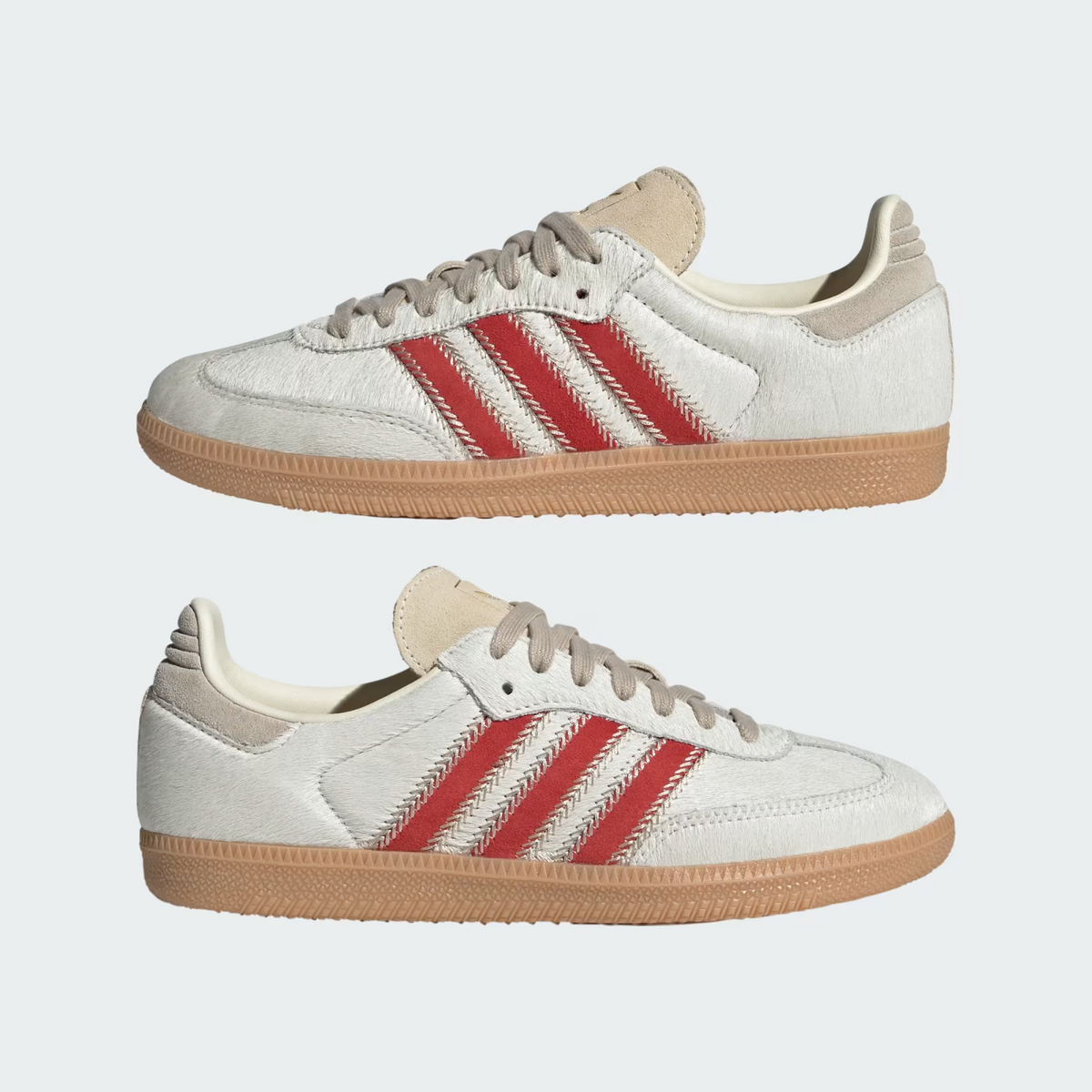 JS3935 adidas Originals Samba OG Wonder Beige Cream White Better Scarle (Women's