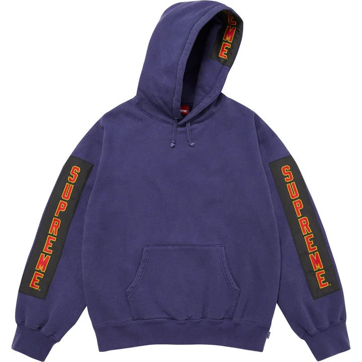 Supreme Woven Patches Hooded Sweatshirt Dark Royal