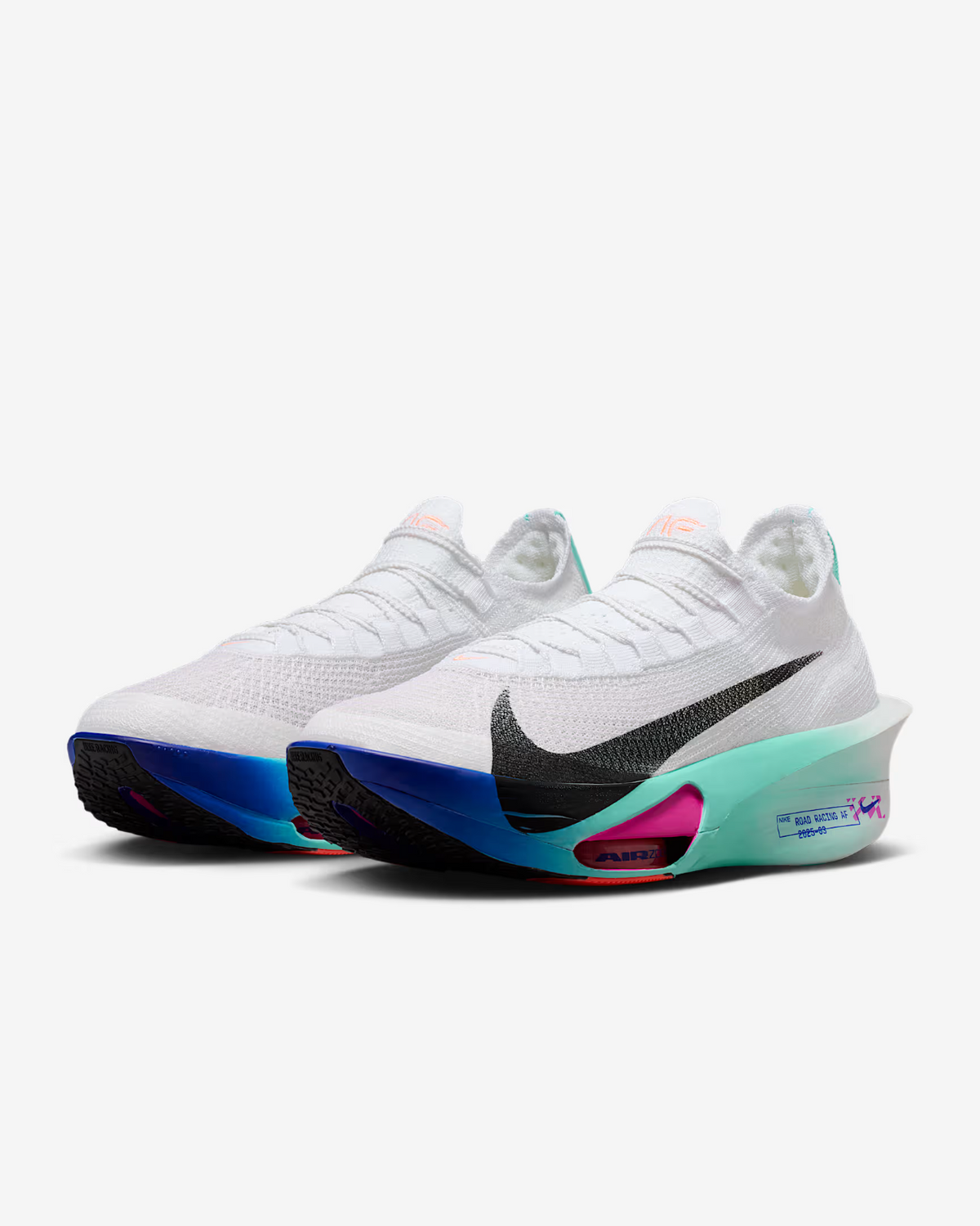 FD8311-104 Nike Alphafly 3 Road Racing Shoes White Hyper Turquoise (Men's)