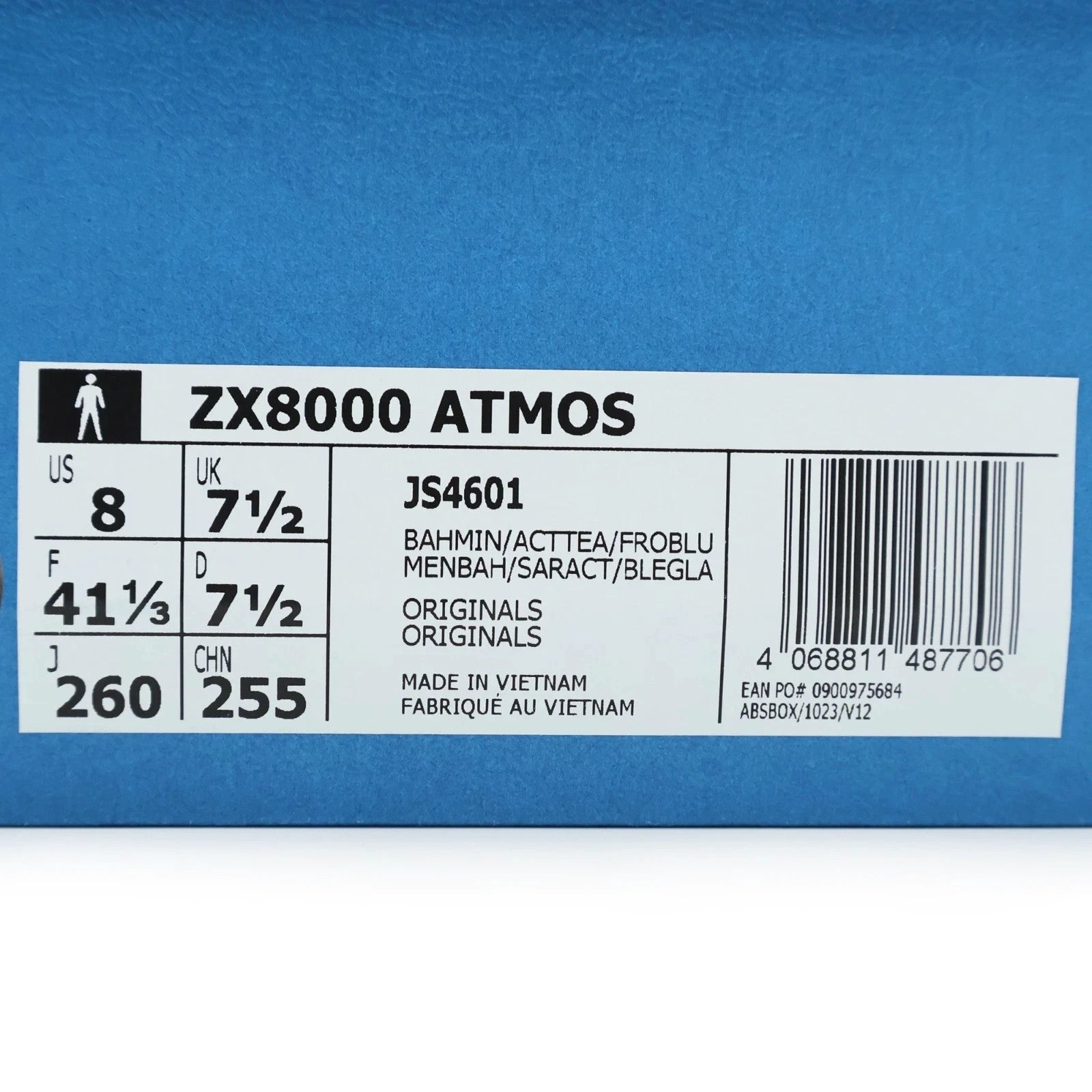 JS4601 atmos adidas Originals ZX8000 Bahia Mint Active Teal Frozen Blue (Men's)