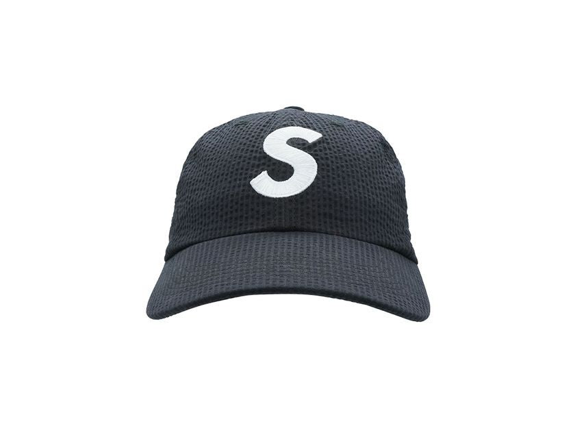 Supreme Seersucker S Logo 6-Panel Black