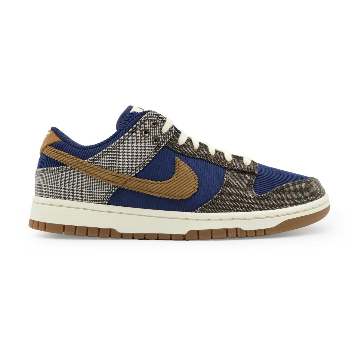 FQ8746-410 Nike Dunk Low PRM Tweed Midnight Navy Baroque Brown Corduroy (Men's)