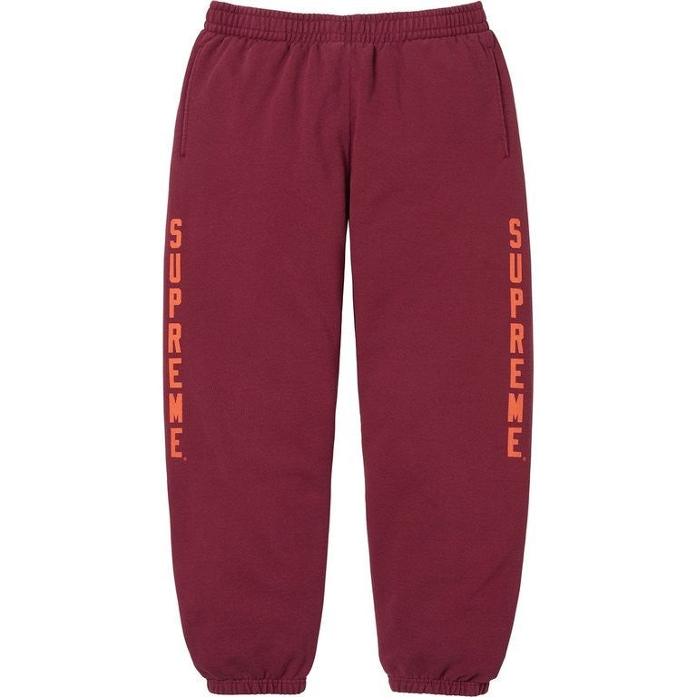 Supreme Washed Logo Sweatpant Cardinal