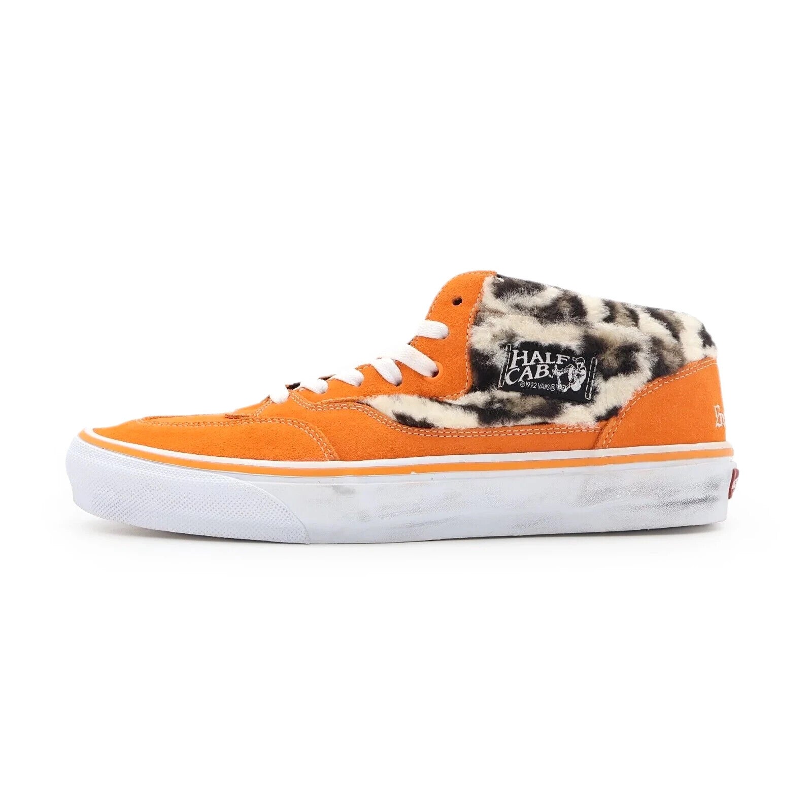 VN0A5KYAORA Supreme Vans Leopard Half Cab Orange White Brown (Men's)